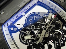 RM055 White inner Bezel Black Crown NTPT/Ti ZF 1:1 Best Edition on Black Rubber Strap RMUL2 Super Clone