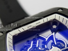 RM055 White inner Bezel Black Crown NTPT/Ti ZF 1:1 Best Edition on Black Rubber Strap RMUL2 Super Clone