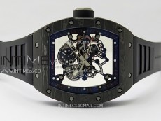 RM055 Black inner Bezel Black Crown NTPT/Ti ZF 1:1 Best Edition on Black Rubber Strap RMUL2 Super Clone