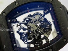 RM055 Black inner Bezel Black Crown NTPT/Ti ZF 1:1 Best Edition on Black Rubber Strap RMUL2 Super Clone