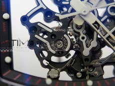 RM055 Black inner Bezel Black Crown NTPT/Ti ZF 1:1 Best Edition on Black Rubber Strap RMUL2 Super Clone