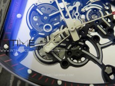 RM055 Black inner Bezel Black Crown NTPT/Ti ZF 1:1 Best Edition on Black Rubber Strap RMUL2 Super Clone