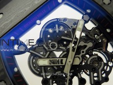 RM055 Black inner Bezel Black Crown NTPT/Ti ZF 1:1 Best Edition on Black Rubber Strap RMUL2 Super Clone