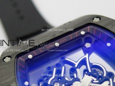 RM055 Black inner Bezel Black Crown NTPT/Ti ZF 1:1 Best Edition on Black Rubber Strap RMUL2 Super Clone