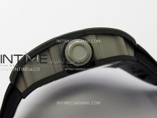 RM055 Black inner Bezel Black Crown NTPT/Ti ZF 1:1 Best Edition on Black Rubber Strap RMUL2 Super Clone