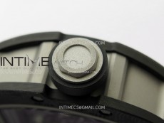 RM055 Black inner Bezel Black Crown NTPT/Ti ZF 1:1 Best Edition on Black Rubber Strap RMUL2 Super Clone