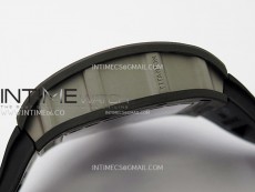 RM055 Black inner Bezel Black Crown NTPT/Ti ZF 1:1 Best Edition on Black Rubber Strap RMUL2 Super Clone