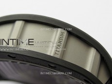 RM055 Black inner Bezel Black Crown NTPT/Ti ZF 1:1 Best Edition on Black Rubber Strap RMUL2 Super Clone
