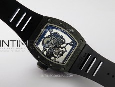 RM055 Black inner Bezel Black Crown NTPT/Ti ZF 1:1 Best Edition on Black Rubber Strap RMUL2 Super Clone