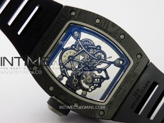 RM055 Black inner Bezel Black Crown NTPT/Ti ZF 1:1 Best Edition on Black Rubber Strap RMUL2 Super Clone