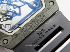 RM055 Black inner Bezel Black Crown NTPT/Ti ZF 1:1 Best Edition on Black Rubber Strap RMUL2 Super Clone