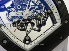RM055 White inner Bezel White Crown NTPT/Ti ZF 1:1 Best Edition on White Rubber Strap RMUL2 Super Clone