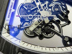 RM055 White inner Bezel White Crown NTPT/Ti ZF 1:1 Best Edition on White Rubber Strap RMUL2 Super Clone