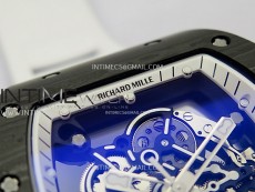 RM055 White inner Bezel White Crown NTPT/Ti ZF 1:1 Best Edition on White Rubber Strap RMUL2 Super Clone