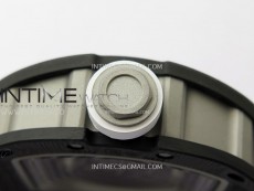RM055 White inner Bezel White Crown NTPT/Ti ZF 1:1 Best Edition on White Rubber Strap RMUL2 Super Clone
