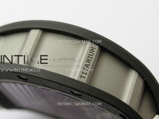 RM055 White inner Bezel White Crown NTPT/Ti ZF 1:1 Best Edition on White Rubber Strap RMUL2 Super Clone