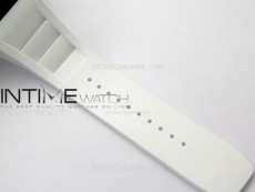 RM055 White inner Bezel White Crown NTPT/Ti ZF 1:1 Best Edition on White Rubber Strap RMUL2 Super Clone