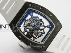 RM055 White inner Bezel White Crown NTPT/Ti ZF 1:1 Best Edition on White Rubber Strap RMUL2 Super Clone