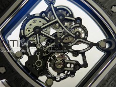 RM055 White inner Bezel White Crown NTPT/Ti ZF 1:1 Best Edition on White Rubber Strap RMUL2 Super Clone