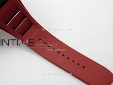 RM055 Black Carbon Bezel Black Crown NTPT/Ti ZF 1:1 Best Edition on Red Rubber Strap RMUL2 Super Clone