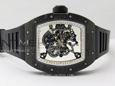RM055 White inner Bezel Black Crown NTPT/NTPT ZF 1:1 Best Edition on Black Rubber Strap RMUL2 Super Clone