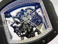 RM055 White inner Bezel Black Crown NTPT/NTPT ZF 1:1 Best Edition on Black Rubber Strap RMUL2 Super Clone