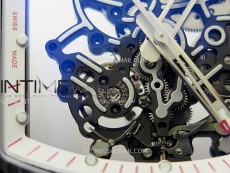 RM055 White inner Bezel Black Crown NTPT/NTPT ZF 1:1 Best Edition on Black Rubber Strap RMUL2 Super Clone