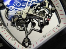 RM055 White inner Bezel Black Crown NTPT/NTPT ZF 1:1 Best Edition on Black Rubber Strap RMUL2 Super Clone