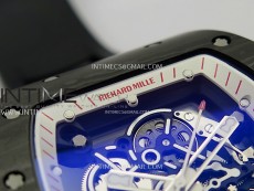 RM055 White inner Bezel Black Crown NTPT/NTPT ZF 1:1 Best Edition on Black Rubber Strap RMUL2 Super Clone