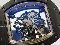 RM055 RG Inner Bezel Black Crown NTPT/NTPT ZF 1:1 Best Edition on Black Rubber Strap RMUL2 Super Clone