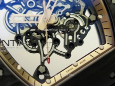 RM055 RG Inner Bezel Black Crown NTPT/NTPT ZF 1:1 Best Edition on Black Rubber Strap RMUL2 Super Clone