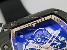 RM055 RG Inner Bezel Black Crown NTPT/NTPT ZF 1:1 Best Edition on Black Rubber Strap RMUL2 Super Clone