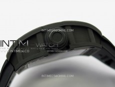 RM055 RG Inner Bezel Black Crown NTPT/NTPT ZF 1:1 Best Edition on Black Rubber Strap RMUL2 Super Clone