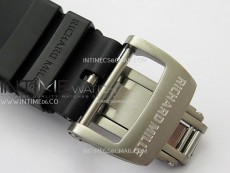 RM055 RG Inner Bezel Black Crown NTPT/NTPT ZF 1:1 Best Edition on Black Rubber Strap RMUL2 Super Clone