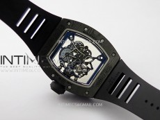 RM055 RG Inner Bezel Black Crown NTPT/NTPT ZF 1:1 Best Edition on Black Rubber Strap RMUL2 Super Clone