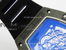 RM055 RG Inner Bezel Black Crown NTPT/NTPT ZF 1:1 Best Edition on Black Rubber Strap RMUL2 Super Clone