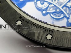 RM055 RG Inner Bezel Black Crown NTPT/NTPT ZF 1:1 Best Edition on Black Rubber Strap RMUL2 Super Clone