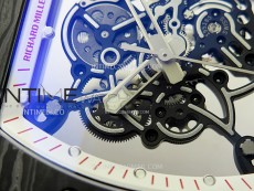 RM055 White Inner Bezel Black Crown NTPT/NTPT ZF 1:1 Best Edition on White Rubber Strap RMUL2 Super Clone