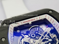 RM055 White Inner Bezel Black Crown NTPT/NTPT ZF 1:1 Best Edition on White Rubber Strap RMUL2 Super Clone