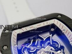 RM055 White Inner Bezel Black Crown NTPT/NTPT ZF 1:1 Best Edition on White Rubber Strap RMUL2 Super Clone