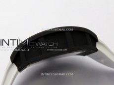 RM055 White Inner Bezel Black Crown NTPT/NTPT ZF 1:1 Best Edition on White Rubber Strap RMUL2 Super Clone