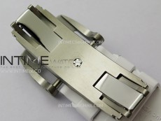 RM055 White Inner Bezel Black Crown NTPT/NTPT ZF 1:1 Best Edition on White Rubber Strap RMUL2 Super Clone