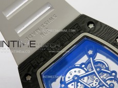 RM055 White Inner Bezel Black Crown NTPT/NTPT ZF 1:1 Best Edition on White Rubber Strap RMUL2 Super Clone