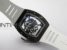 RM055 White Inner Bezel Black Crown NTPT/NTPT ZF 1:1 Best Edition on White Rubber Strap RMUL2 Super Clone