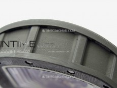 RM055 Blue Inner Bezel Black Crown NTPT/NTPT ZF 1:1 Best Edition on White Rubber Strap RMUL2 Super Clone