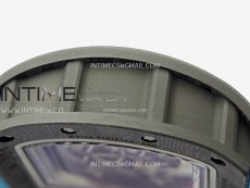 RM055 Blue Inner Bezel Black Crown NTPT/NTPT ZF 1:1 Best Edition on Blue Rubber Strap RMUL2 Super Clone