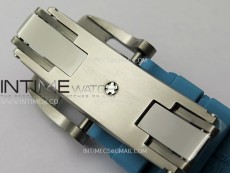 RM055 Blue Inner Bezel Black Crown NTPT/NTPT ZF 1:1 Best Edition on Blue Rubber Strap RMUL2 Super Clone