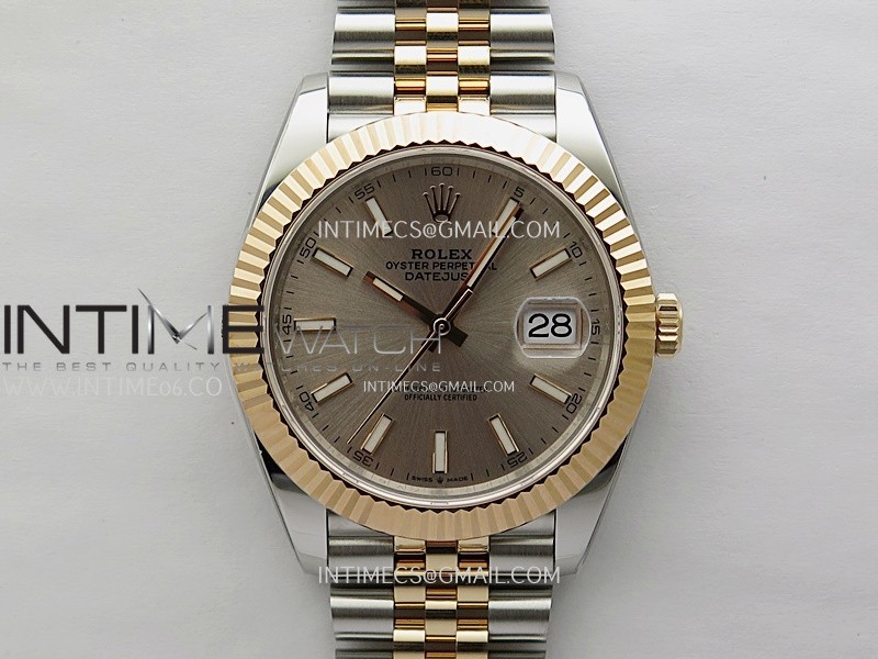 DateJust 41mm 126331 904 SS/RG ONE Factory 1:1 RG Dial Stick Markers On SS/RG Jubilee Bracelet DD3235 V2