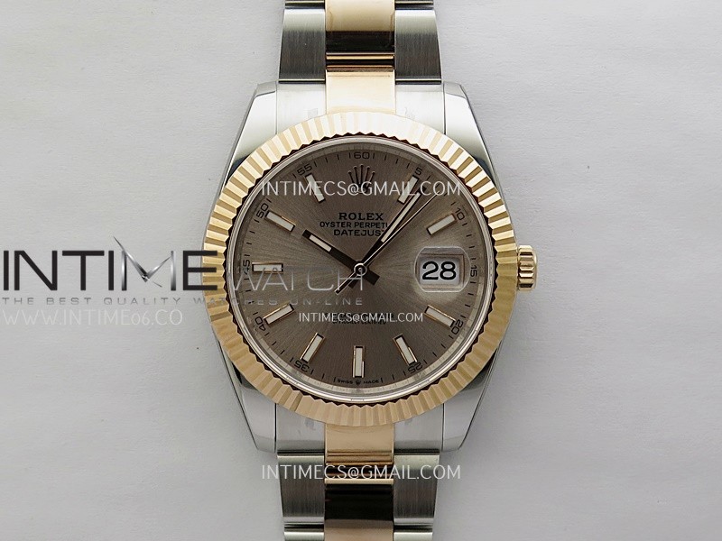 DateJust 41mm 126331 904 SS/RG ONE Factory 1:1 RG Dial Stick Markers On SS/RG Oyster Bracelet DD3235 V2
