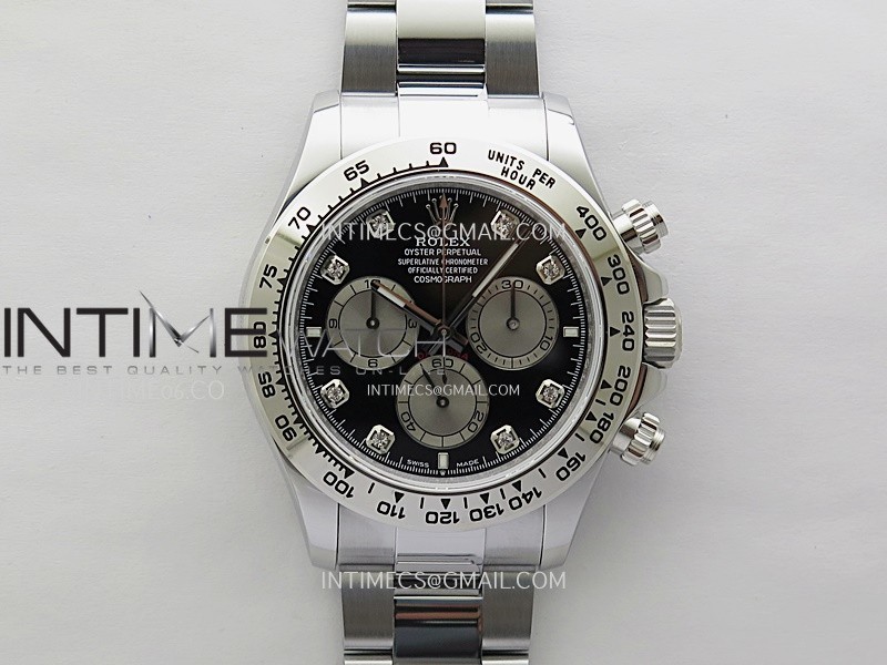 Daytona 126509 Gain Weight QF 1:1 Best Edition Bright Black Dial Silver Subdial on Bracelet SH4131 V6